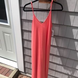NWT Size M Salmon Maxi Dress with Adjustable Strap